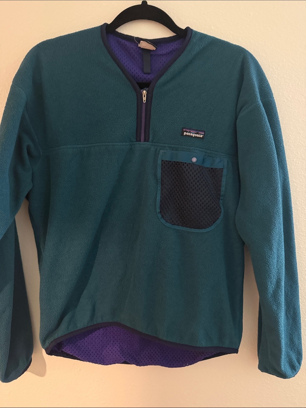 Vintage Patagonia Fleece Capilene Kayaking Pullover Small S 90’s USA